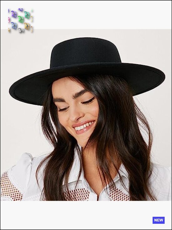 Wide Brim Fedora Hat Classic Vintage Dress Up Church Jazz Cap 56-58cm